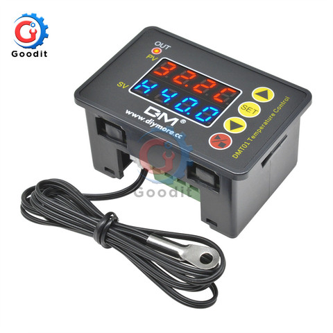 DMT01 microordenador controlador de temperatura DC 12V 24V AC 110V-220V pantalla Digital controlador de temperatura 240W 480W 2200W ► Foto 1/6