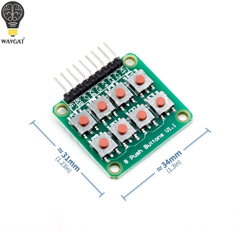 Teclado 2x4, 4x2, 8 botones, V1.00, botón de teclado matricial para Arduino AVR, PIC 2*4, módulo AVR PIC ► Foto 1/6