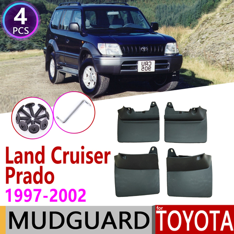 Guardabarros para Toyota Land Cruiser Prado LC90 FZJ90 90 1997 ~ 2002, protección contra salpicaduras, accesorios guardabarros 1998 1999 2000 ► Foto 1/6