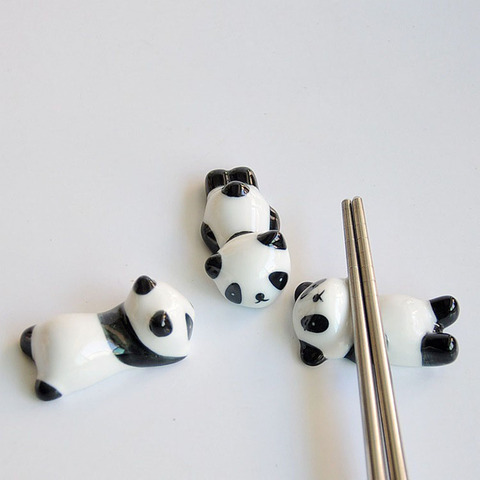 Caliente nuevo lindo Panda de dibujos animados de palillos titular palillos soporte práctico moda cocina vajilla envío gratis ► Foto 1/5