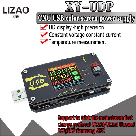 XY-UDP 15W USB Digital DC-DC convertidor CC CV 0,6-30V 5V 9V 12V 24V 2A módulo de alimentación de escritorio ajustable fuente de alimentación regulada ► Foto 1/6