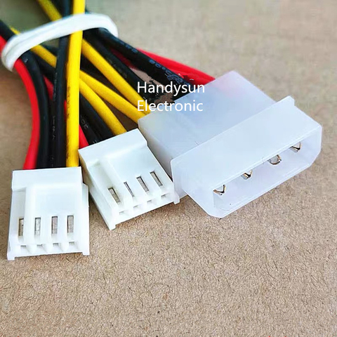 Adaptador de 4Pin Molex IDE macho a Dual 4pin ATA hembra 4pin a 2X4pin Cable de alimentación a disyuntor, Cable conector de ordenador y PC ► Foto 1/2