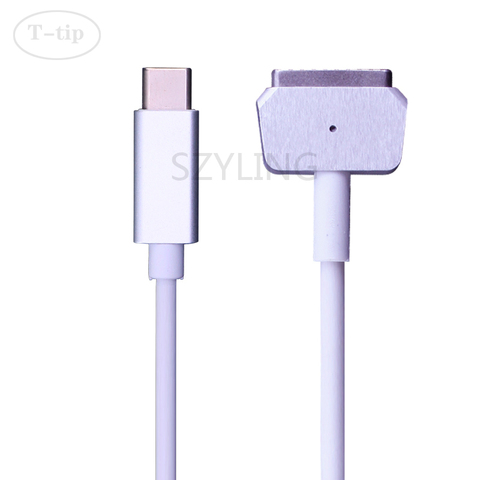 Cable de carga de USB-C tipo C a magnético 2 t-tip, repuesto para 45W60W85W, Mac Book Air 11, 13 pulgadas ► Foto 1/5