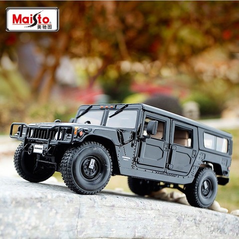 Maisto-coche todoterreno de aleación de fundición a presión, juguete de simulación estática, escala 1:18, Hummer H1, SUV, coche en miniatura de aleación ► Foto 1/5