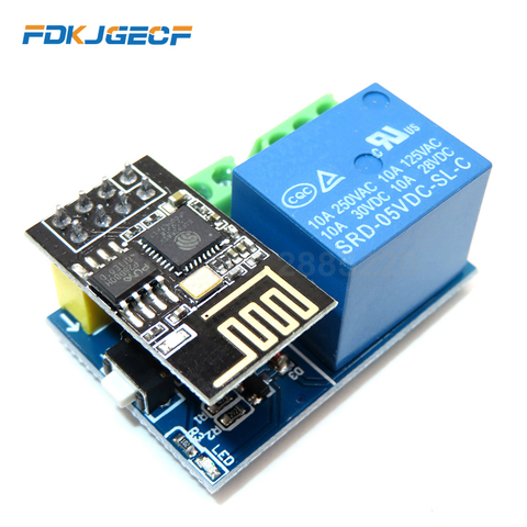 Módulo de relé WiFi ESP8266 de 5V, Controlador LED inteligente de cosas, control remoto en casa, interruptor de control, ESP-01S de aplicación de teléfono ► Foto 1/3