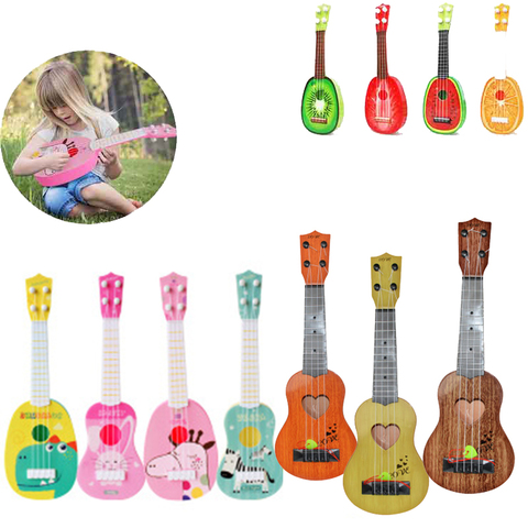 Guitarra minukelele de chico Montessori, instrumento Musical de juguete para niños, juego escolar, desarrollo de interés Musical, regalo ► Foto 1/6