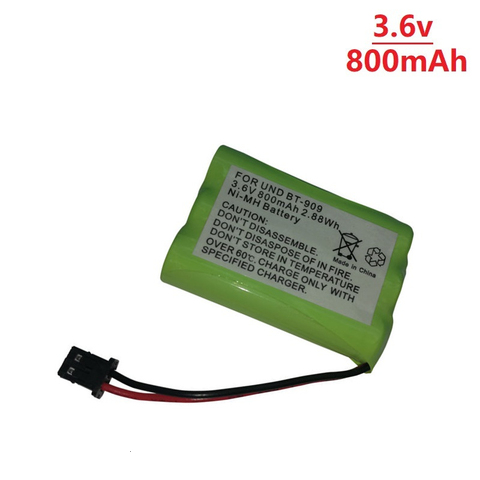 Batería de teléfono inalámbrica recargable, 3,6 v, uniden BT-909, BT909, 3 * AAA, Ni-mh, 800mAh, 3,6 V ► Foto 1/5