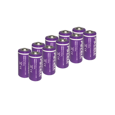 10 Uds PKCELL ER 14250 1/2 AA de la batería de 3,6 v 1200MAH ER14250 baterías de litio para reemplazar 14250 Batería primaria para la cámara ► Foto 1/6