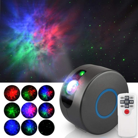 Lámpara LED Aurora Star Galaxy Starry Sky, lámpara de proyector giratoria, luz nocturna, colorida nebulosa, lámpara de nube, atmósfera, dormitorio, junto a la lámpara ► Foto 1/6