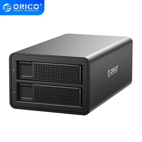 ORICO-estación de acoplamiento RAID HDD, carcasa de aluminio HDD, adaptador de corriente de 48W, USB3.0 a SATA, serie 35, 2 bay, 3,5 pulgadas, compatible con UASP ► Foto 1/6