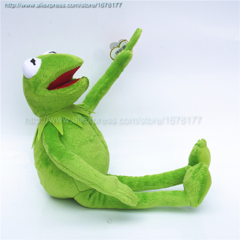 Kermit-peluche de la rana, Muppet de la calle de Barrio Sésamo, incluye alambre ► Foto 1/5