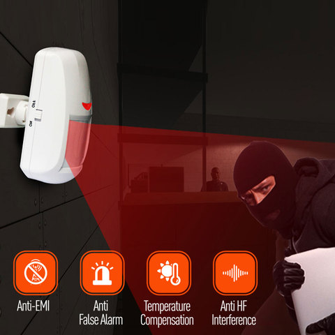 WIFI GSM 3G 433MHz Sensor de Movimiento PIR inalámbrico Detector de infrarrojos inteligente sistema de alarma de seguridad para el hogar ► Foto 1/6