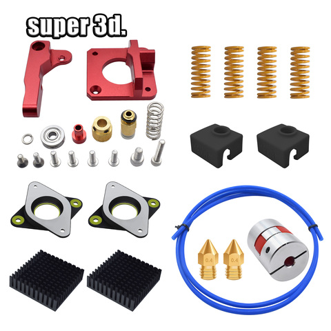 MK8 bowden extrusora feeder kit para Creality Ender 3 CR10 10s 1,75mm + cama caliente de nivelación de primavera + Motor amortiguadores + 1m azul tubo de ptfe ► Foto 1/6