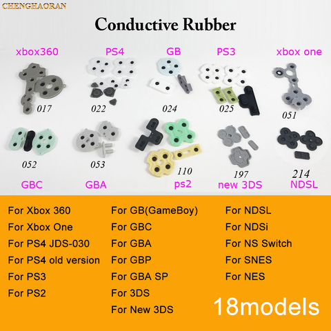 18 modelos 1 Juego de piezas para reparar juego goma conductora almohadilla de silicona para GameBoy GB GBA SP GBC NDSL nuevo PS4 3DS PS3 Xbox 360 One NDSi ► Foto 1/1