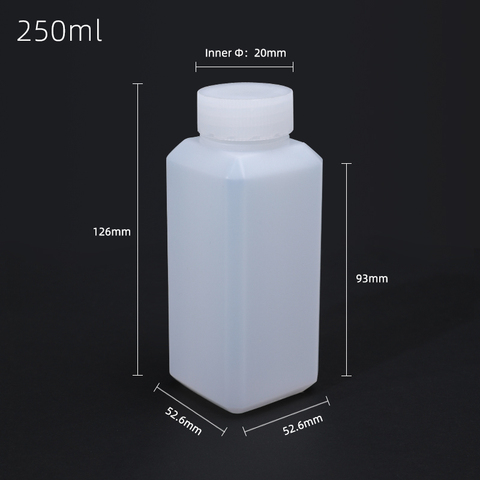 Botella de vacío de HDPE de 250ML, contenedor de almacenamiento con abertura estrecha para loción cosmética, botellas herméticas de aceite esencial, 10 Uds. ► Foto 1/6