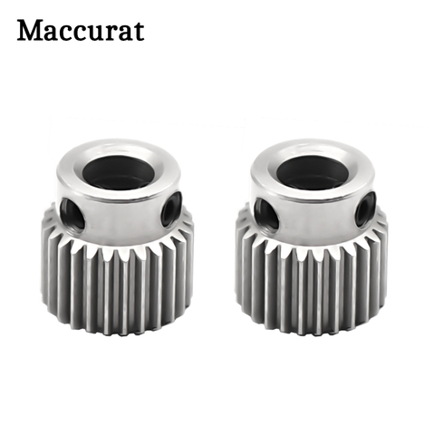 Extrusora de acero inoxidable MK8 Gear, rueda de extrusión de Motor paso a paso de 5MM, 36 dientes, como MK7, para piezas de impresoras 3D, 1 ud. ► Foto 1/6