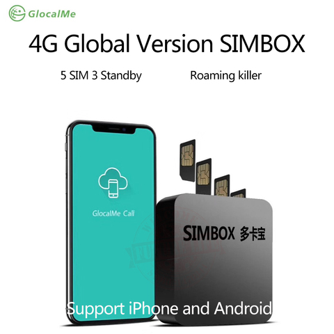 Glocalme-SIM SIMBOX 4, versión Global, SIMADD activada en línea para teléfono i, 6/7/8/12/X/XS MAX y SIM Android en casa ► Foto 1/6