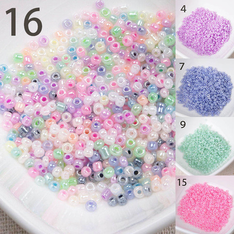 Cuentas de cristal crema espaciador de semillas checas para joyería, 15 colores, 2mm, 3mm, 4mm, hecho a mano, bricolaje, BL003-2XX ► Foto 1/6