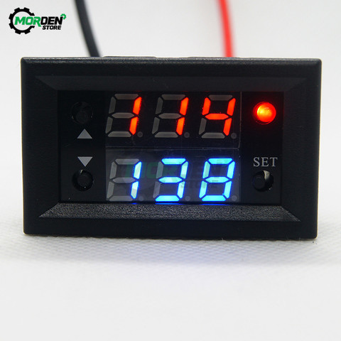 DC 12V momento retrasar temporizador de relé módulo LED Digital rojo azul pantalla doble tiempo de ciclo Relé Digital tiempo demora interruptor de Control ► Foto 1/6