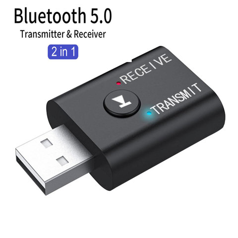 Mini Bluetooth 5,0 Adaptador de Audio Bluetooth Estéreo auriculares Bluetooth dongle 3,5mm AUX de música USB receptor inalámbrico transmisor para PC TV Kit de coche ► Foto 1/6