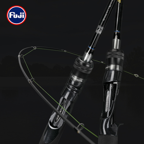 TSURINOYA-caña de pescar giratoria BaitCasting, WOLF, 1,98 m, 2,09 m, 2,2 m, 2,28 m, luz media, FUJI, guía de fundición larga, caña de señuelo de carbono para lubina ► Foto 1/6