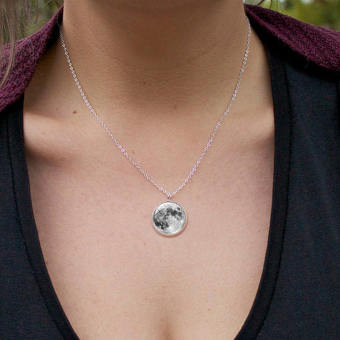 Collar de luna de nacimiento para mujer, fase lunar, regalo de cumpleaños, fase lunar, joyería ► Foto 1/6