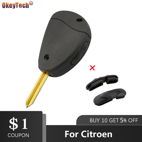 OkeyTech-carcasa de llave a distancia de coche para Citroen Evasion Synergy Xsara Xantia, carcasa lateral con botón de repuesto, 2 botones, nueva ► Foto 1/6