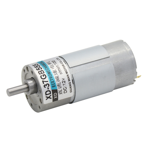 1 Uds XD-37GB555 37mm Motor DC 12V/24V 15W engranaje de alto par caja de cambios de motorreductor ajustable velocidad CW/CCW 10RPM-600RPM ► Foto 1/4