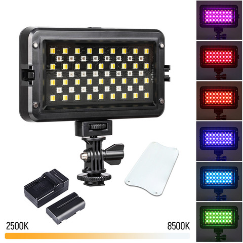 Viltrox RB10 luz LED para vídeo completa colores RGB regulable iluminación luz de relleno batería + cargador para DSLR foto de cámara estudio YouTube ► Foto 1/6