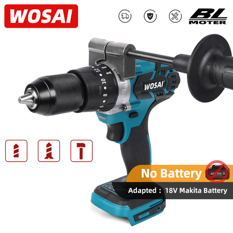 WOSAI-taladro eléctrico sin escobillas serie MT, destornillador inalámbrico con batería de iones de litio para batería Makita de 18V ► Foto 1/6