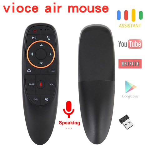 Giroscopio inalámbrico para Android TV, Control remoto por voz G10 G10S Pro, 2,4G, HK1 H96 Max X96 ► Foto 1/6