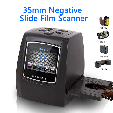 MINI escáner de película negativa de 5MP y 35mm, película de foto deslizante negativa, Cable USB, LCD, 2,4 