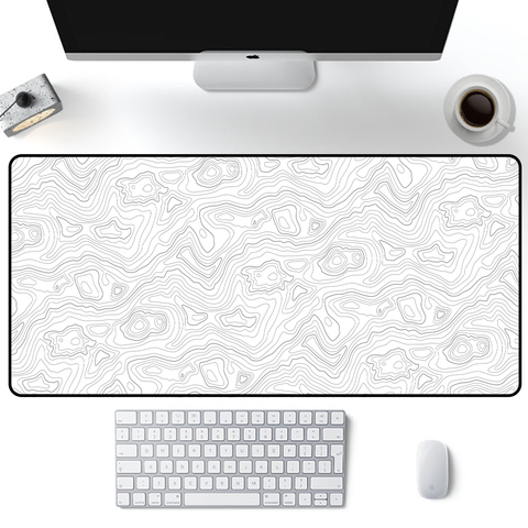Alfombrilla protectora grande para escritorio, alfombrilla de ratón Xxl grande, para ordenador de escritorio, para oficina, color blanco y negro ► Foto 1/6