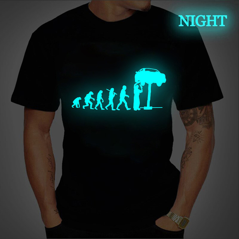 Camiseta Unisex para hombre y mujer, camiseta Evolution Auto Mechaniker, camiseta de coche mecánico, camisetas luminosas de manga corta para hombre, ropa de calle 2022 ► Foto 1/6
