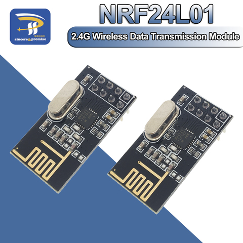 Placa de transmisión de datos inalámbrica NRF24L01 de 2,4 GHz, 2Mbit/s, MÓDULO TRANSCEPTOR RF de 1,9-3,6 V para Arduino DIY, 2 uds. ► Foto 1/6