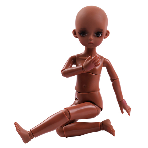 UCanaan 1/6 Cuerpo desnudo cubierta negra 30CM BJD muñeca de 18 articulado muñecas sin trajes niñas vestido DIY Juguetes ► Foto 1/6