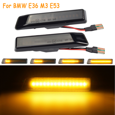 Intermitente LED dinámico para coche, indicador lateral para BMW X5 E53 3 Series E36 ► Foto 1/6