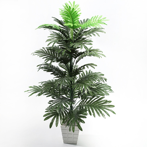 Palmera Tropical de 90cm, plantas artificiales falsas, Monstera, seda, hojas de palma, Coco grande, sin olla, decoración para el hogar y el jardín ► Foto 1/6