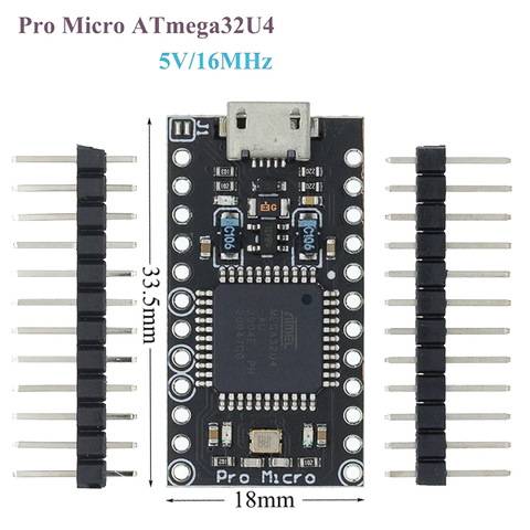 1 Uds. Con el gestor de arranque nueva versión Pro Micro ATmega32U4 ATMEGA32U4-AU 5 V/16 MHz módulo controlador (hei) para Arduino ► Foto 1/6