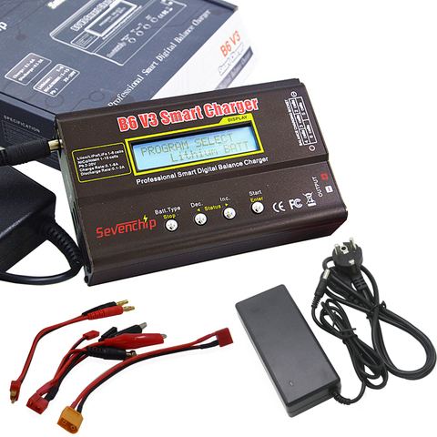 IMAX-cargador de equilibrio Lipo B6 V3 de 80W, descargador con adaptador de CA de 12V y 5A para batería LiHV LiIonLiFe NiCd NiMH PB ► Foto 1/6