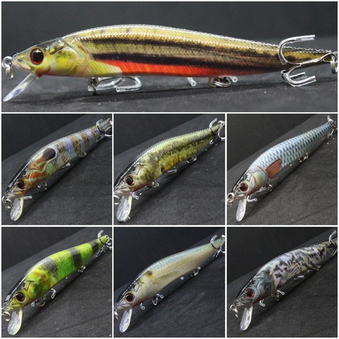 WLure LARGO DE Wobble duro agua poco profunda Minnow piel auténtica patrón 24g 13cm tres tamaño 4 ganchos 2022 nuevo HM262 ► Foto 1/6