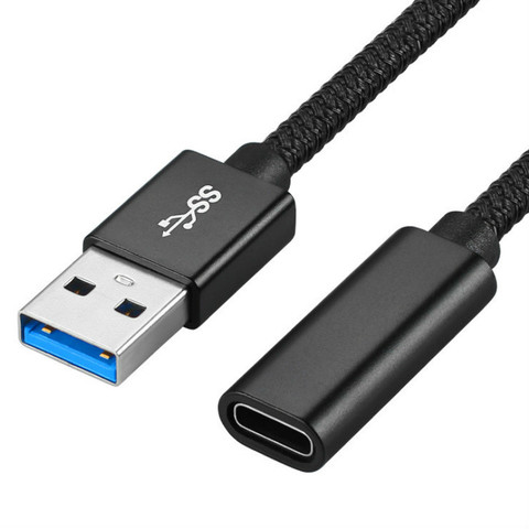 Adaptador de Cable USB tipo C hembra A USB 3,0 macho, 10Gbps de un solo lado GEN 2, enchufe USB tipo A 3,1 para Oculus Quest Link, iPhone 11, PC ► Foto 1/6