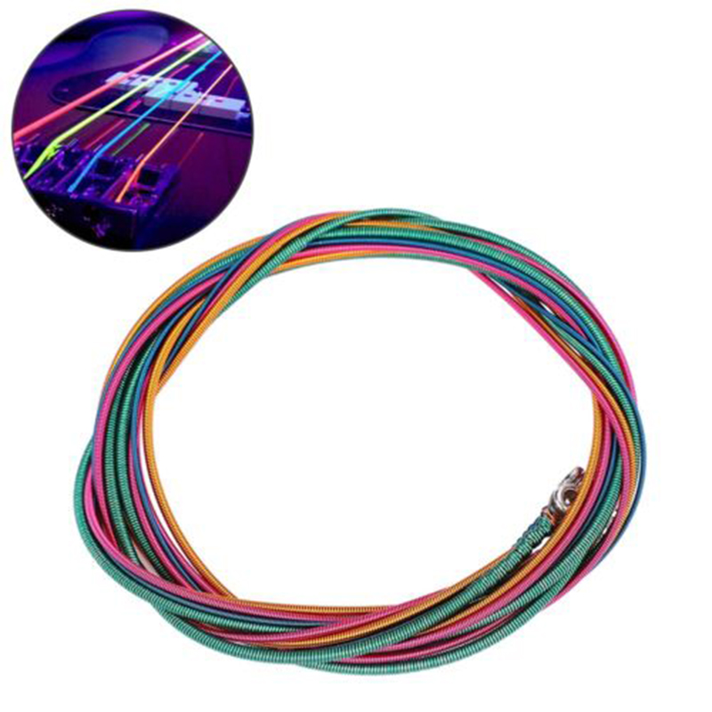 1,2 m 4 cuerda de Bajo Eléctrico conjunto de cuerdas para bajo luz calibre 046 a 100 de acero guitarra multicolor cuerdas de reemplazo ► Foto 1/6