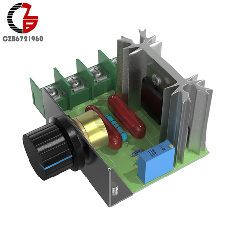 Regulador de voltaje ajustable, regulador de controlador de velocidad del Motor de CC SCR de 2000W, Control de velocidad del Motor de arranque suave ► Foto 1/6