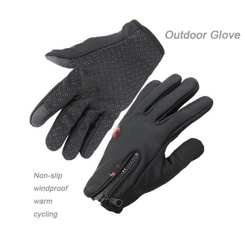 Guantes de exterior antideslizantes para hombre y mujer, resistentes al viento, cálidos, tácticos, transpirables, para ciclismo, esquí y escalada ► Foto 1/4