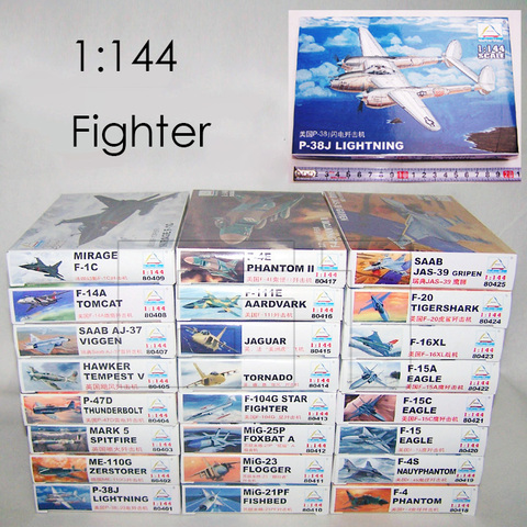 1: 144 Fighter-modelo de aviones de montaje de plástico militar, 25 tipos a elegir ► Foto 1/1