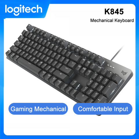 Logitech-Teclado mecánico K845 con cable, 104 teclas, retroiluminación, para juegos de PC ► Foto 1/6