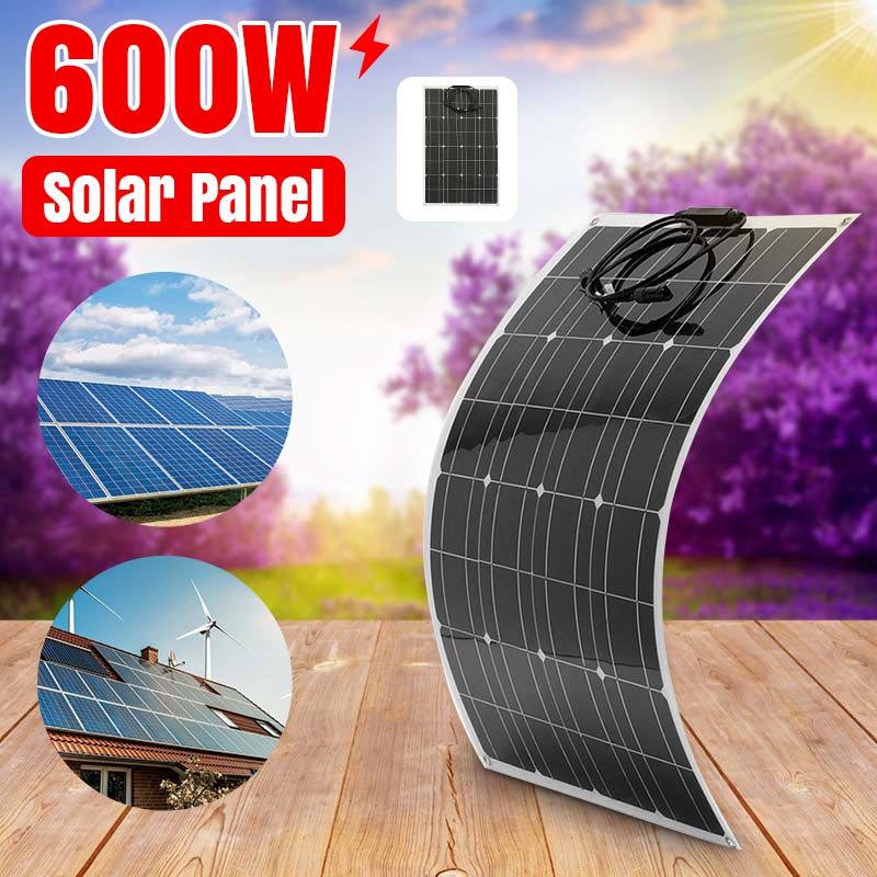 Paneles solares flexibles Para caravana, kit completo de 600 w, 1000w, 12v,  24v, 300w - AliExpress
