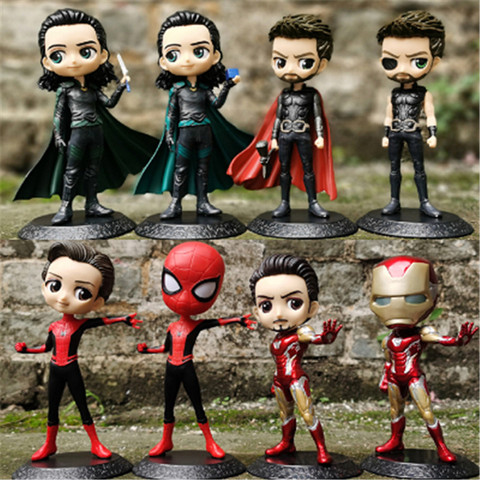 Q posket-Los vengadores de Marvel Endgame de 15cm, figuras de acción de Thanos, Spider, Hulk, Iron Man, Capitán América, Thor, Lobezno, Venom ► Foto 1/6