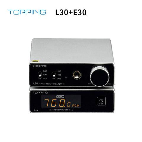 Topping L30 + Topping E30 amplificador de auriculares NFCA E30 DAC AK4493 XU208 32bit/768k DSD512 de música de alta fidelidad AMP DAC ► Foto 1/6